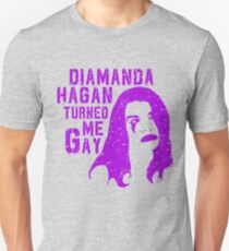 Diamanda Hagan Turned Me Gay (Purple) Unisex T-Shirt