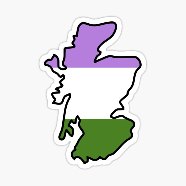 Scotland Outline Genderqueer Pride Flag Sticker For Sale By Uni Que Designs Redbubble 9513