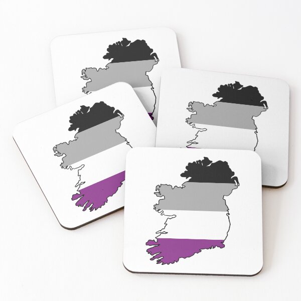Item preview, Ireland Outline - Asexual Pride Flag designed and sold by uni-que-designs.