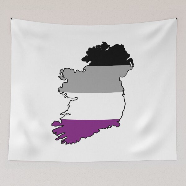 Item preview, Ireland Outline - Asexual Pride Flag designed and sold by uni-que-designs.