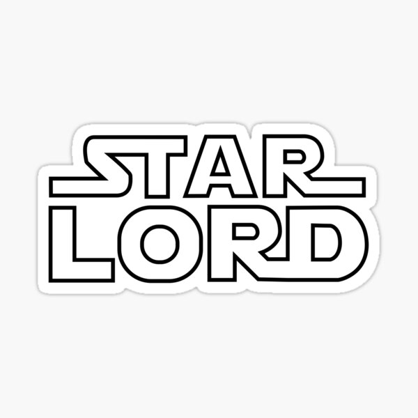 Star Lord white logo Sticker