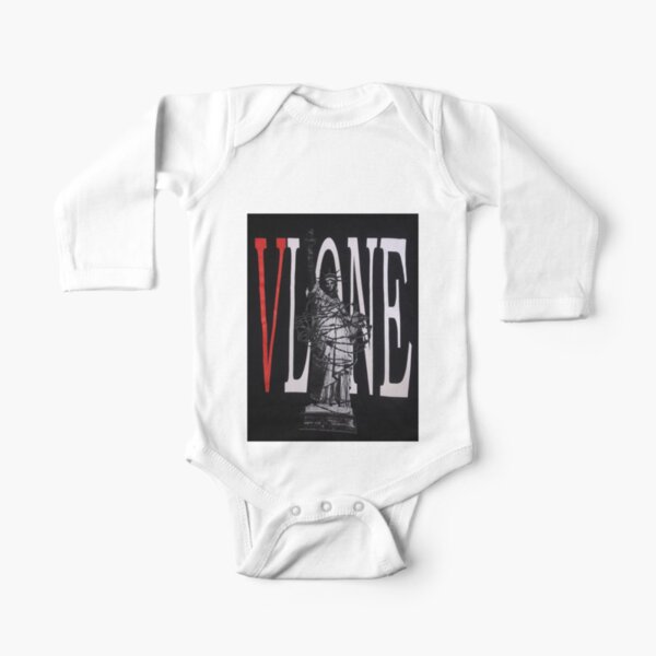 vlone, awge, asap, vlone lifestyle, die alone, supreme, vlone angels, los angeles, lil baby, nike, pop smoke, xzz Long Sleeve Baby One-Piece