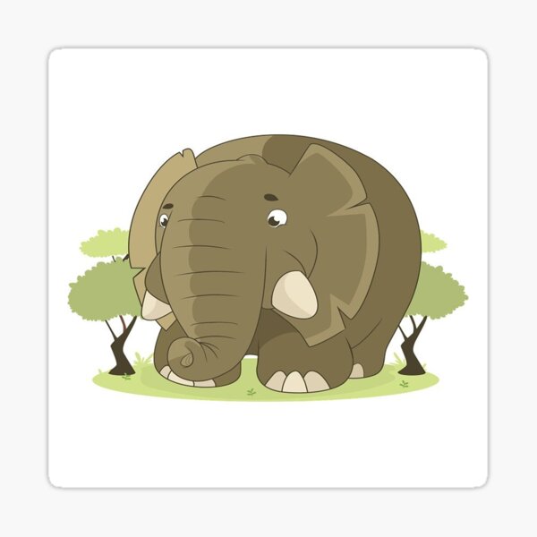 Vista previa del artículo con la obra «elefante gordo», diseñado y vendido por Barley18.