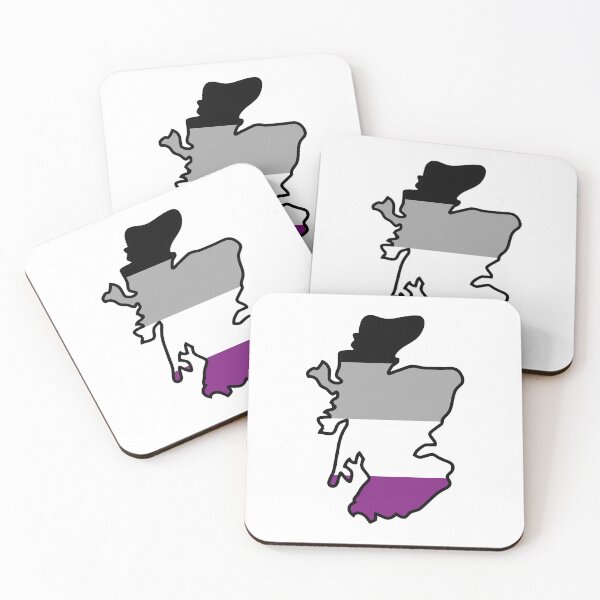 Item preview, Scotland Outline - Asexual Pride Flag designed and sold by uni-que-designs.