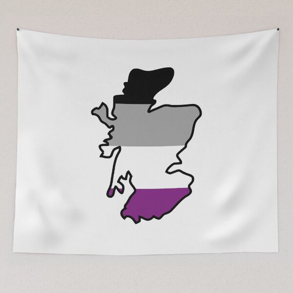 Item preview, Scotland Outline - Asexual Pride Flag designed and sold by uni-que-designs.