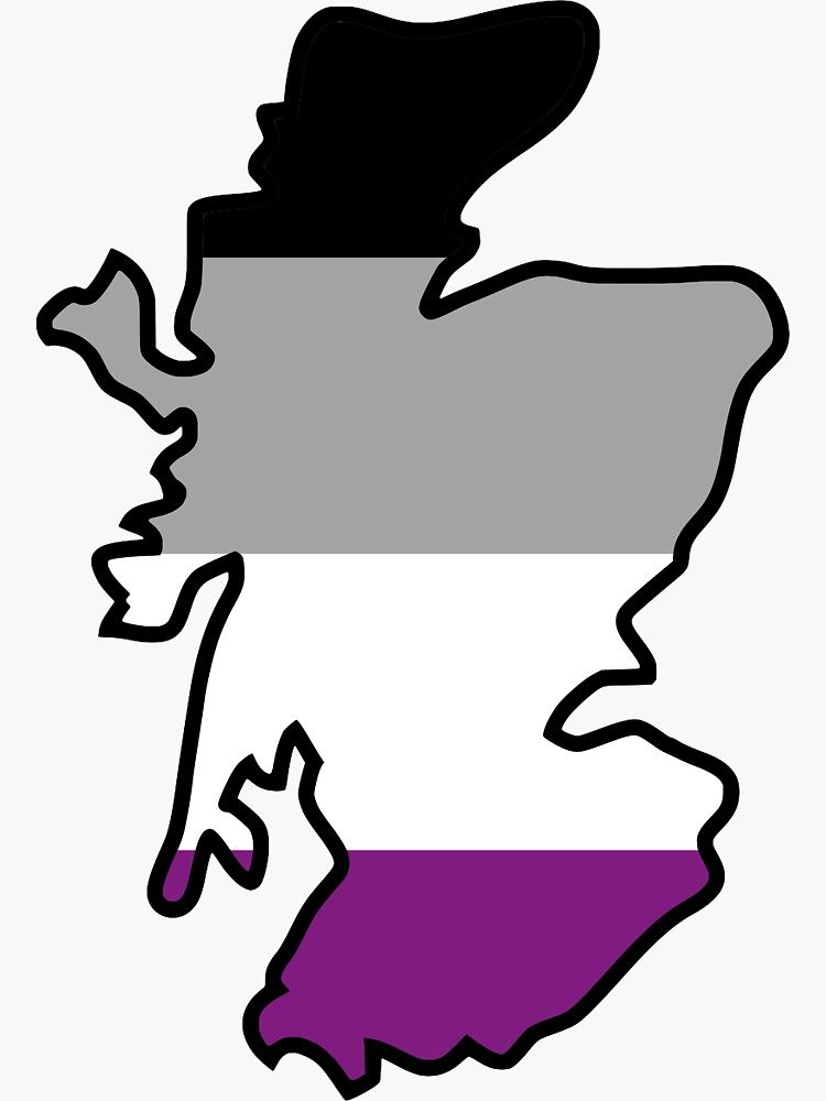 Pegatina Esquema De Escocia Bandera Del Orgullo Asexual De Uni Que Designs Redbubble 9900