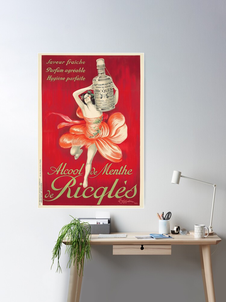 Alcool De Menthe Ricqlès (1924) Vintage poster - Leonetto Cappiello Alcohol  advertisement poster Mint alcohol Poster for Sale by TeeARTHY