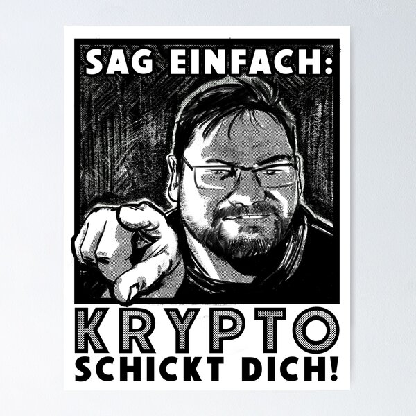 Artikel-Vorschau von Krypto schickt dich!, designt und verkauft von CreativeJanna.