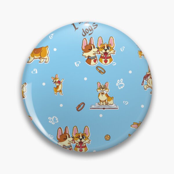 Item preview, Jolly corgis in Bleu designed and sold by pretty-os.