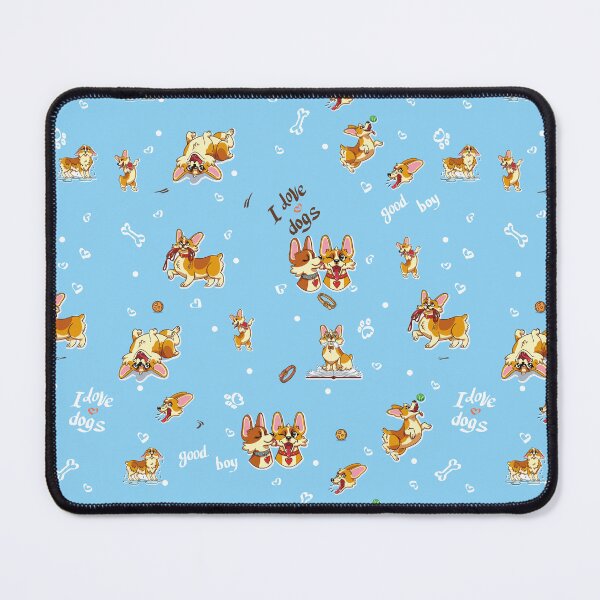 Item preview, Jolly corgis in Bleu designed and sold by pretty-os.