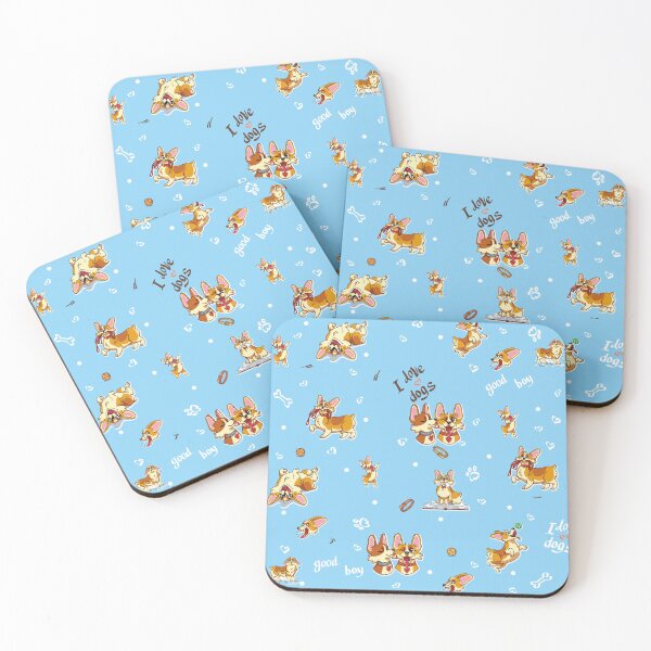 Item preview, Jolly corgis in Bleu designed and sold by pretty-os.