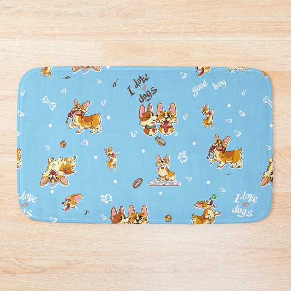 Item preview, Jolly corgis in Bleu designed and sold by pretty-os.