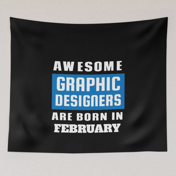 Aperçu de l'œuvre Des graphistes géniaux sont nés en février - Anniversaire créée et vendue par Superhero Gear.