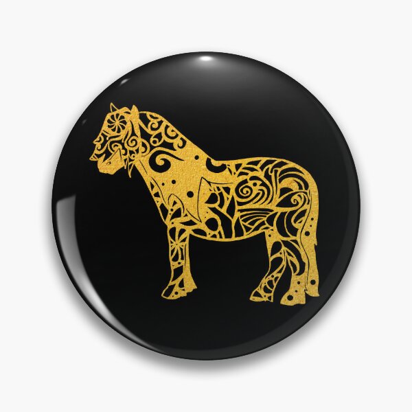 Item preview, Shetland Pony Horse Gold Papercut Mandala Art designed and sold by hign.