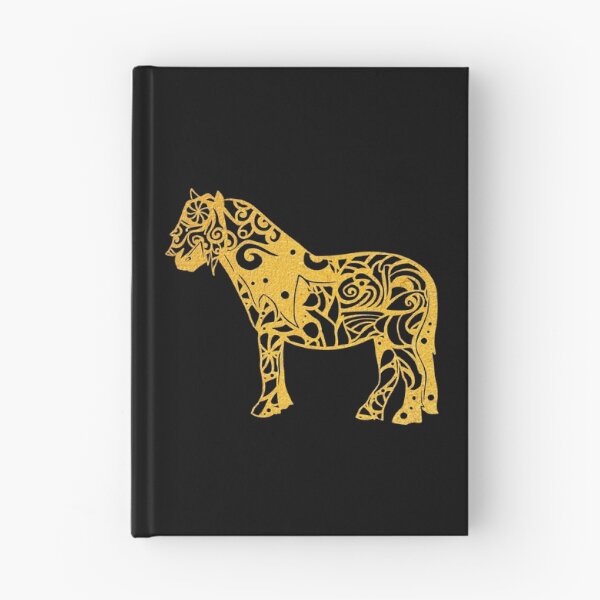 Item preview, Shetland Pony Horse Gold Papercut Mandala Art designed and sold by hign.