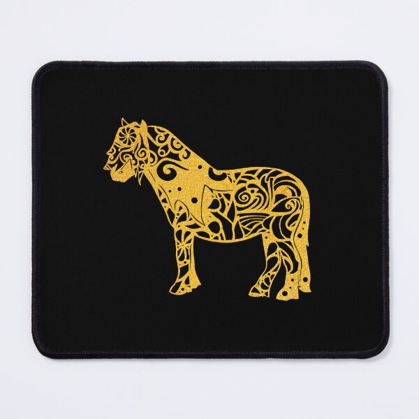Item preview, Shetland Pony Horse Gold Papercut Mandala Art designed and sold by hign.