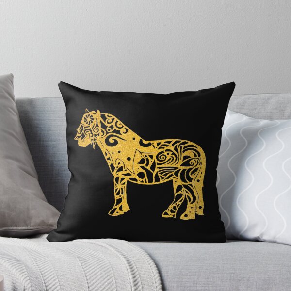 Item preview, Shetland Pony Horse Gold Papercut Mandala Art designed and sold by hign.