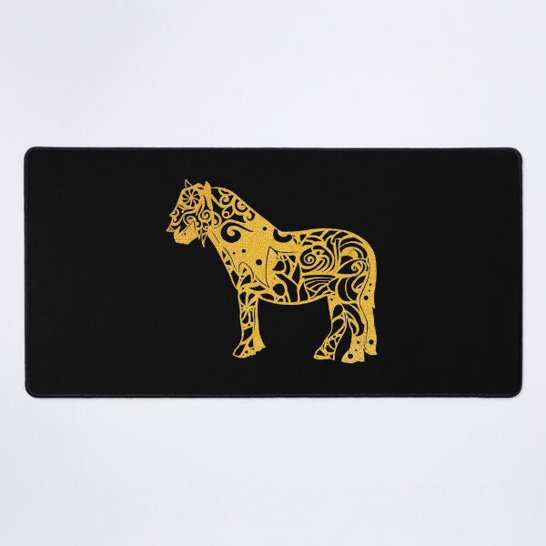 Item preview, Shetland Pony Horse Gold Papercut Mandala Art designed and sold by hign.