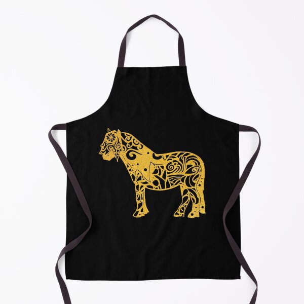 Item preview, Shetland Pony Horse Gold Papercut Mandala Art designed and sold by hign.