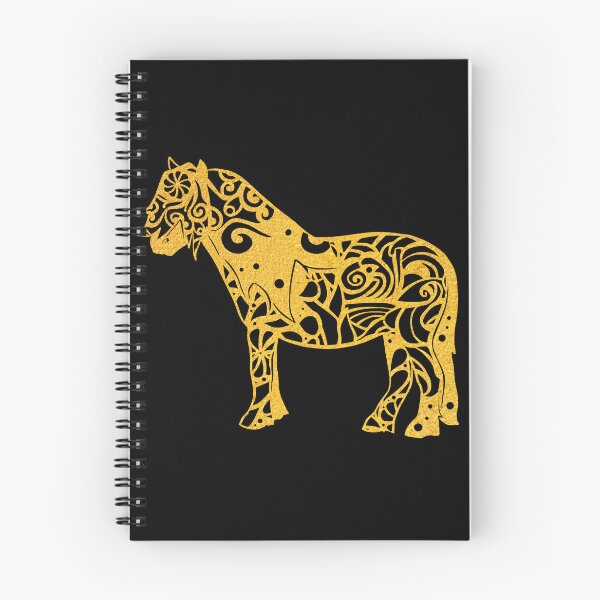 Item preview, Shetland Pony Horse Gold Papercut Mandala Art designed and sold by hign.