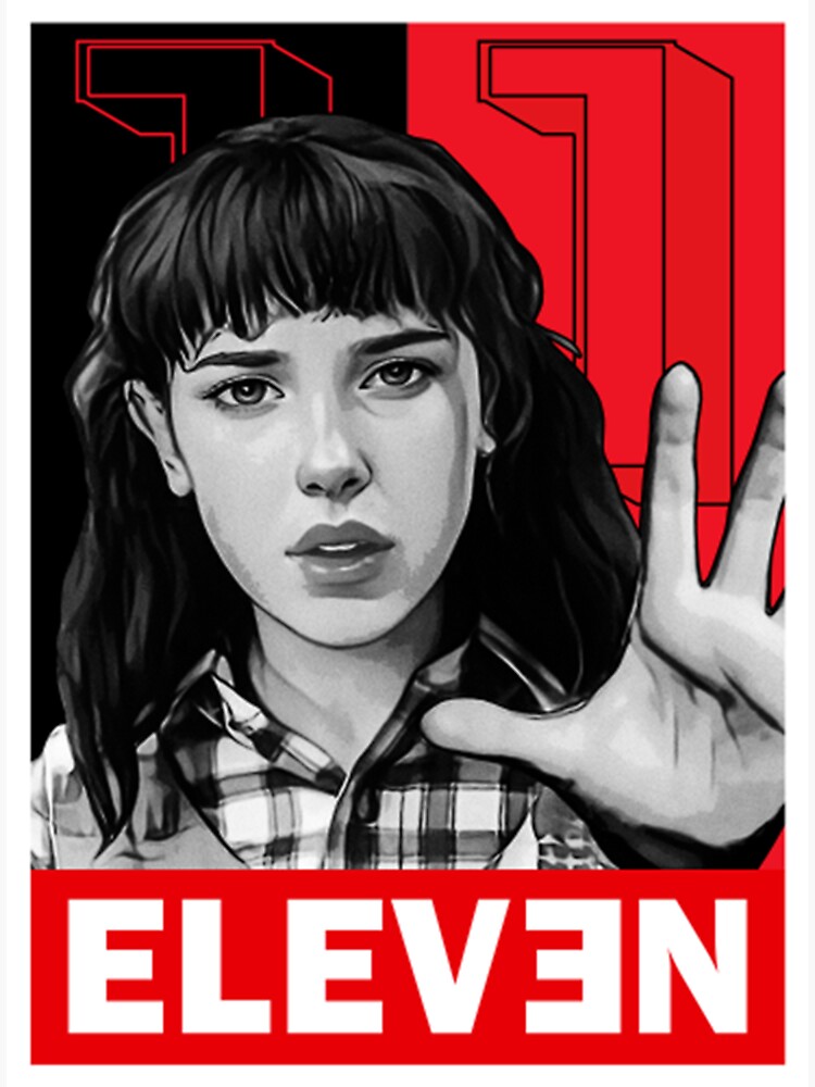 eleven-in-season-4-of-stranger-things-sticker-for-sale-by-fakimini01