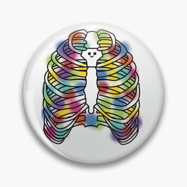 Item preview, Kawaii Rainbow ribs  . Skeleton. Medical illustration  designed and sold by Drevych-shop.