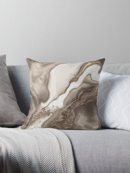 Item preview, Taupe marble and gold abstract designed and sold by k9printart.