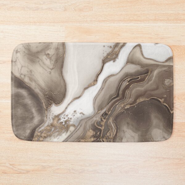 Item preview, Taupe marble and gold abstract designed and sold by k9printart.