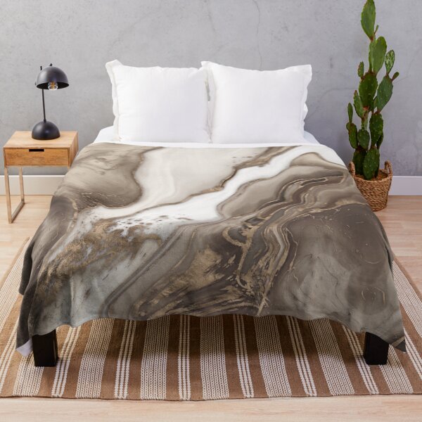 Item preview, Taupe marble and gold abstract designed and sold by k9printart.