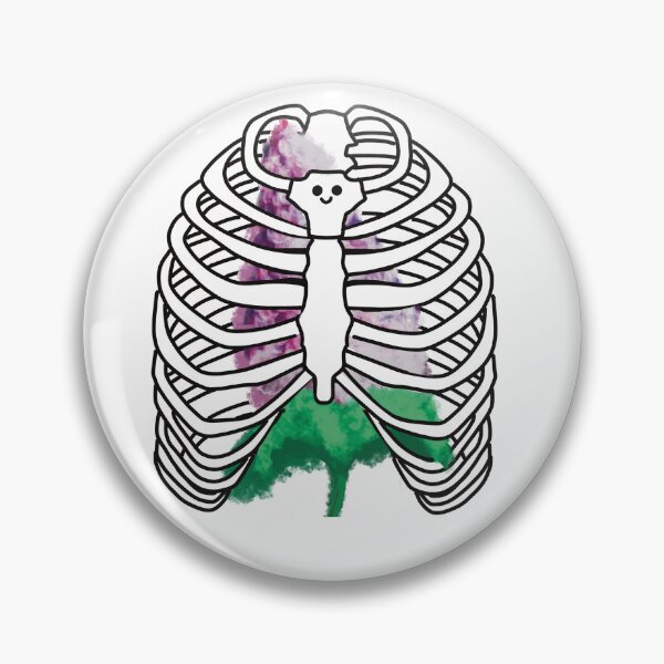 Item preview, Kawaii Ribs with lilac inside . Skeleton. Medical illustration  designed and sold by Drevych-shop.