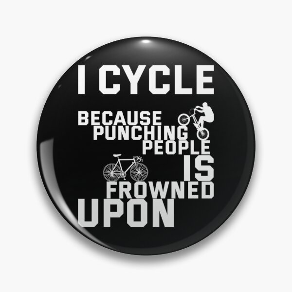 Item preview, I Cycle Because Punching People Is Frowned Upon Classic T-Shirt designed and sold by felyn3gloria.