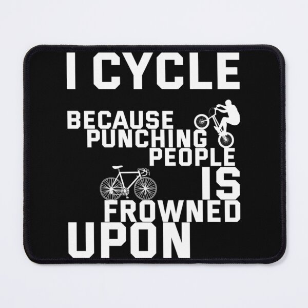Item preview, I Cycle Because Punching People Is Frowned Upon Classic T-Shirt designed and sold by felyn3gloria.