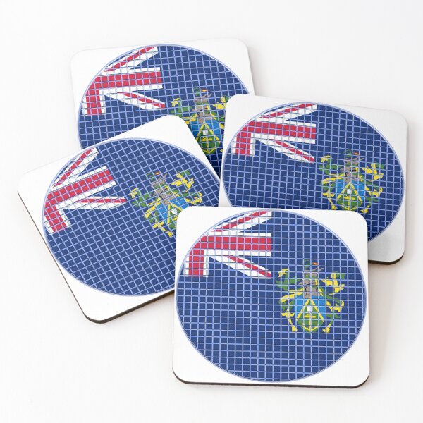 Item preview, Pitcairn Flag Rounded - Squares Pixel  designed and sold by MoonElite.