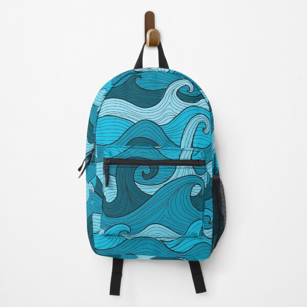 Item preview, Blue Ocean. Sea waves. Storm. Hand drawn pattern. designed and sold by Kudryashka.
