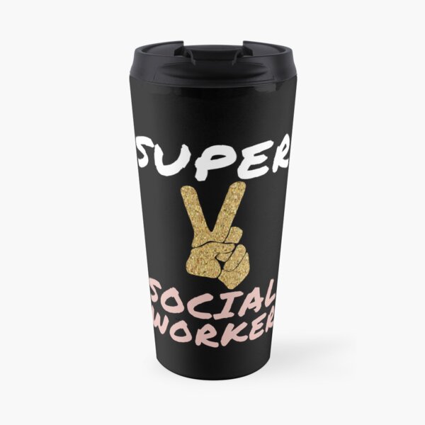Super Social Worker Gift Travel Coffee Mug