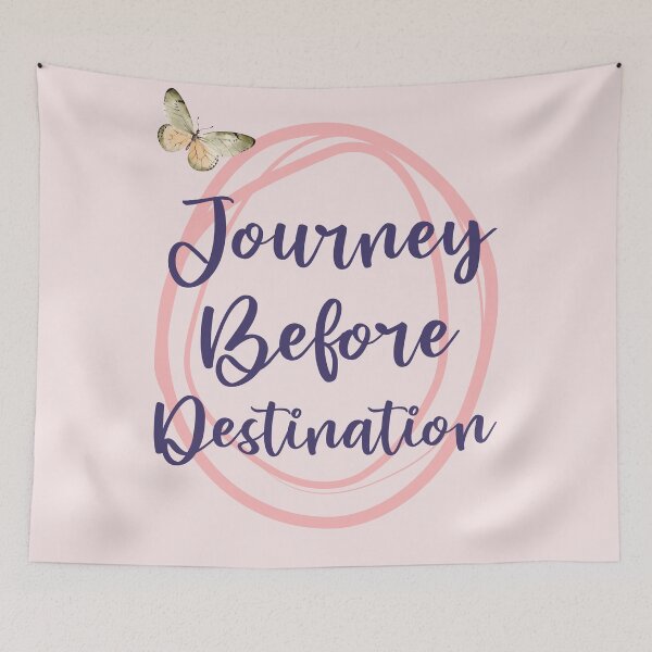 Item preview, Journey Before Destination Feminine Affirmation Phrase designed and sold by MindfulMeta.