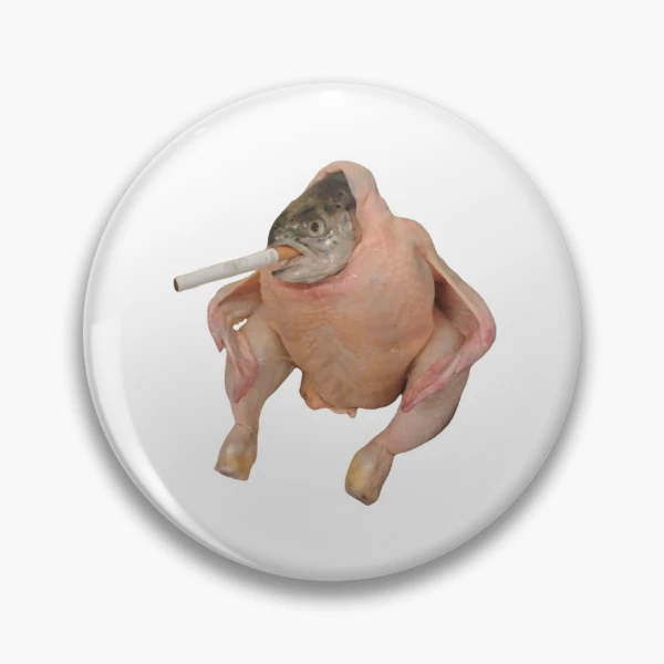 fish in a chicken smoking a cigarette inside fish, a inside a chicken, a inside a space, me, oil on canvas, 2021 : r/Art HQ Fish Face Chicken Smoking