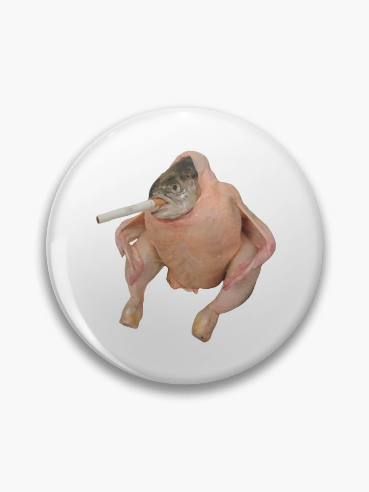 chicken fish smoking cigarette 
