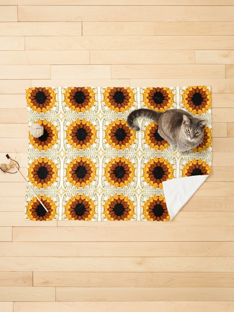 Sunflower Crochet Granny Square Pattern