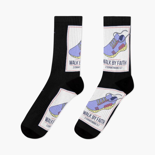 Item preview, Walk By Faith 2 Corinthians 5 Verse 7 Running Shoe | Proverbs 3 Verse 6 | Christian | Gospel | Sneakers designed and sold by MJDezigns.