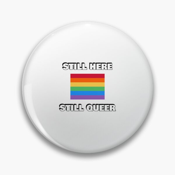 Item preview, STILL HERE STILL QUEER rainbow pride flag designed and sold by Inspirationmotivation.