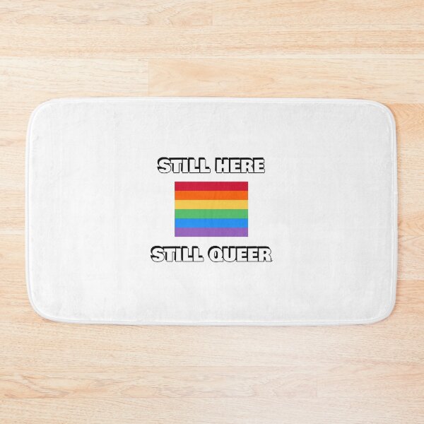 Item preview, STILL HERE STILL QUEER rainbow pride flag designed and sold by Inspirationmotivation.