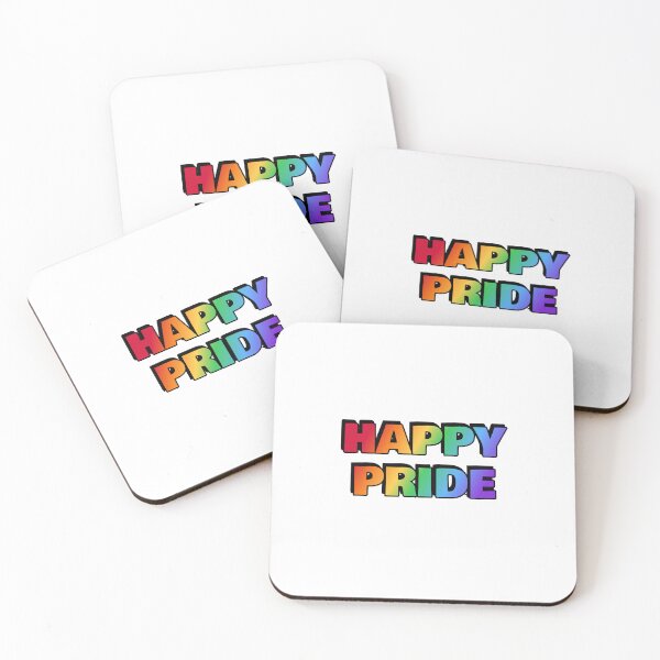 Item preview, HAPPY PRIDE rainbow gay pride designed and sold by Inspirationmotivation.