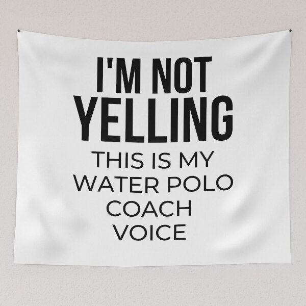 Aperçu de l'œuvre Je ne crie pas, c'est ma voix d'entraîneur de water-polo créée et vendue par TheGreenGoat.