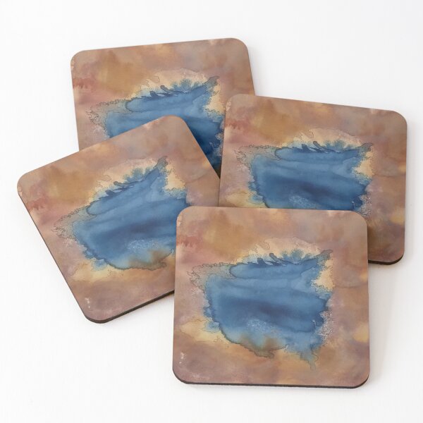 Item preview, Yellowstone Hydrothermal Pool #12 watercolor and ink painting designed and sold by ChillonLeachArt.