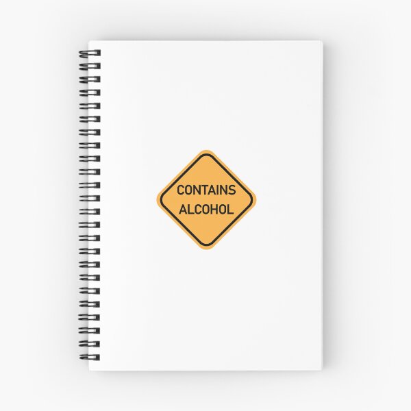 Item preview, CONTIENE ALCOHOL Señal de advertencia divertida designed and sold by DeliveryGeorge.