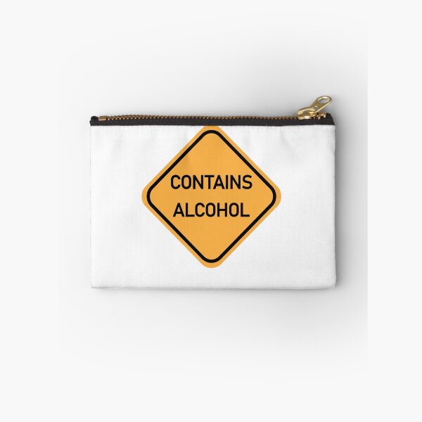 Item preview, CONTAINS ALCOHOL Funny Warning Sign designed and sold by DeliveryGeorge.