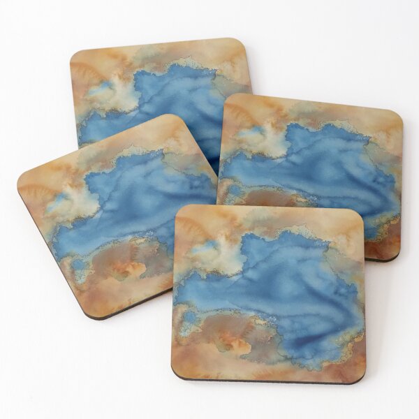 Item preview, Yellowstone Hydrothermal Pool #13 watercolor and ink painting designed and sold by ChillonLeachArt.