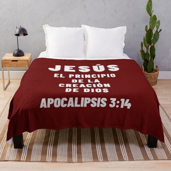 Item preview, Revelation 3:14 Jesus Beginning of the Creation of God Spanish Bible Verse designed and sold by NombresDeJesus.