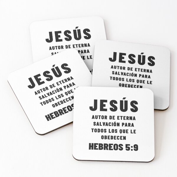 Item preview, Hebrews 5:9 Jesus Author of Eternal Salvation Spanish Bible Verse designed and sold by NombresDeJesus.